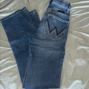 Wrangler Willow Blue Jeans with Embroidered Detail